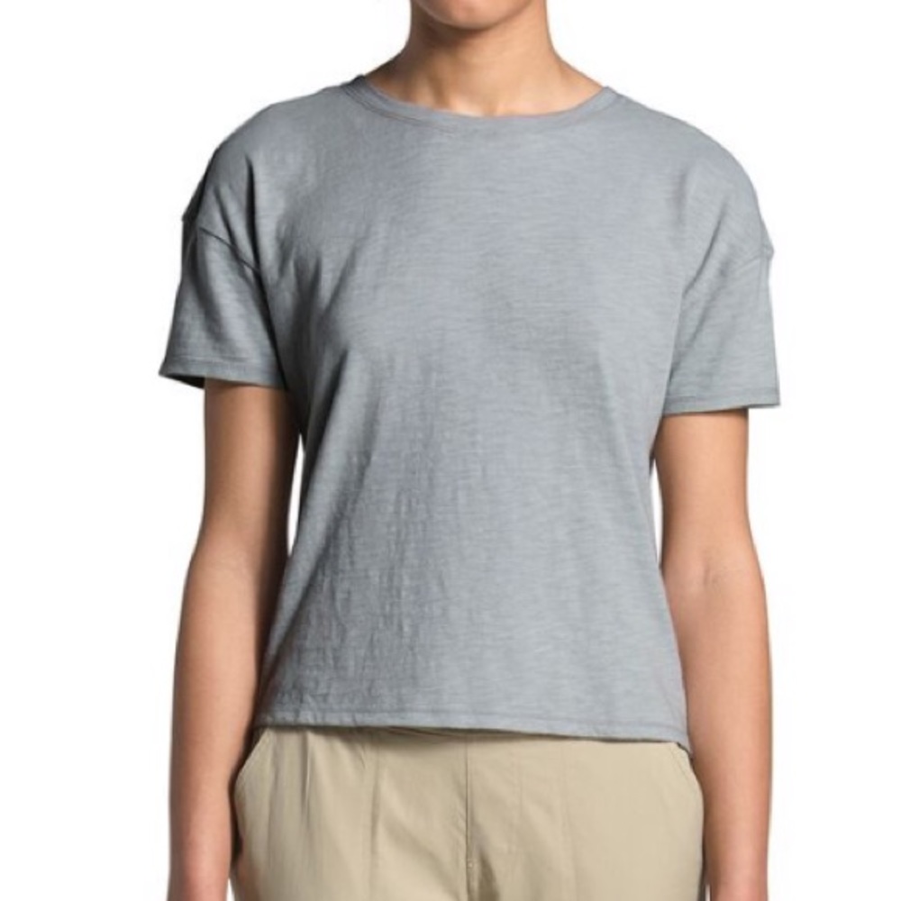 The North Face t-shirt short sleeve grey cotton Emerine XS NWT outdoor adventure